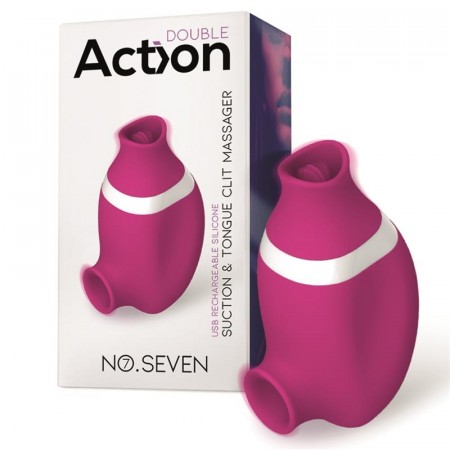ACTION NO. SEVEN 2 IN 1 CLITORIS AND TONGUE MASSAGER