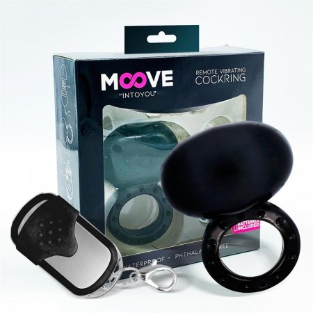 MOOVE VIBRATING COCKRING WITH REMOTE CONTROL BLACK